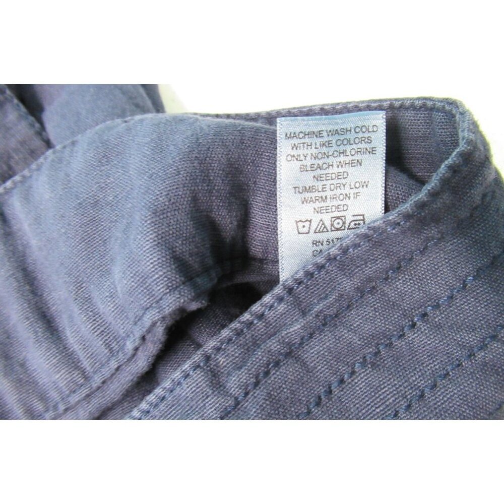 Maurices Top 3X Navy Blue Long Sleeve Shirt Jacket Women's Snap Closure - Picture 7 of 7